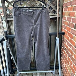 Charter Club Lexington Plus Corduroy Jeans 20W NWOT